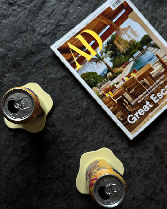 Untersetzer in Butter yellow, Untersetzer für Gläser oder Tassen