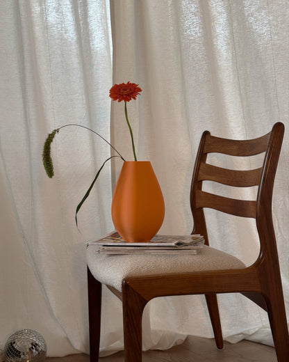 retro orange Vase, hergestellt in Deutschland