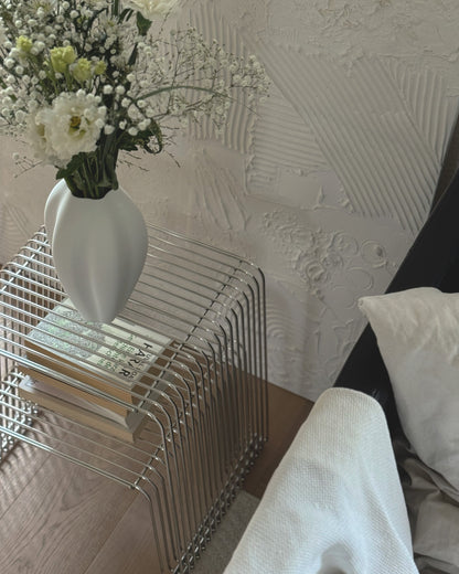 ästhetische weiße Vase, perfekt als Geschenk, Nachhaltig hergestellte Vase in Deutschland, 3d gedruckte Vase