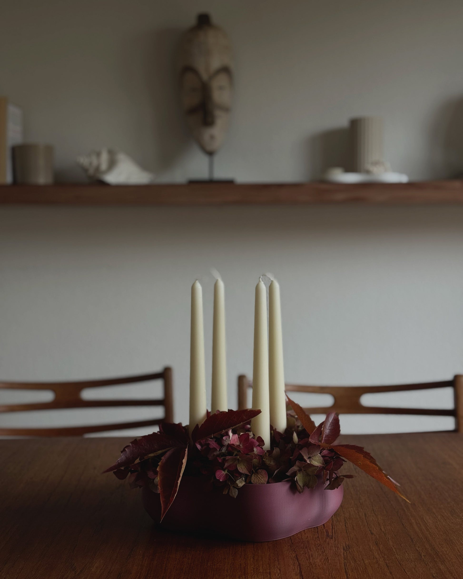 Minimalistische Weihnachtsdekoration – Adventskranz für Stabkerzen, gefertigt in Deutschland