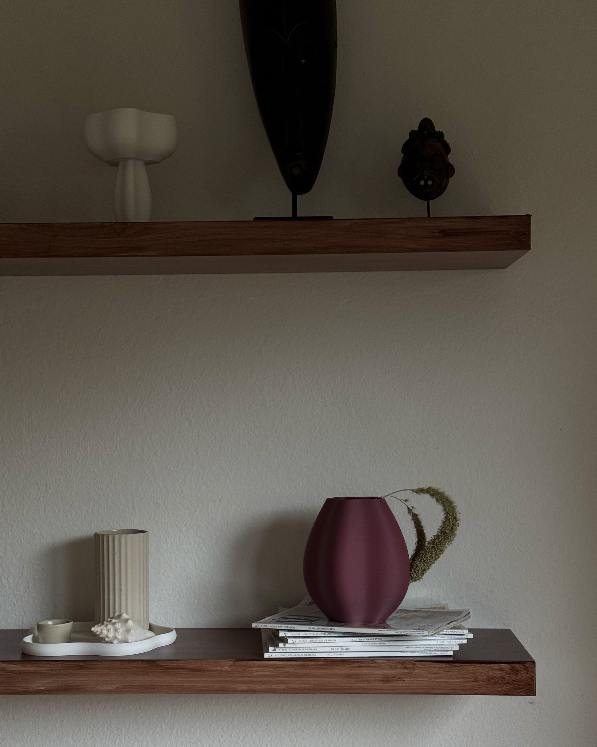 Bordeaux Vase als Deko, Vase in Deutschland hergestellt