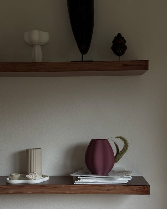 Bordeaux Vase als Deko, Vase in Deutschland hergestellt