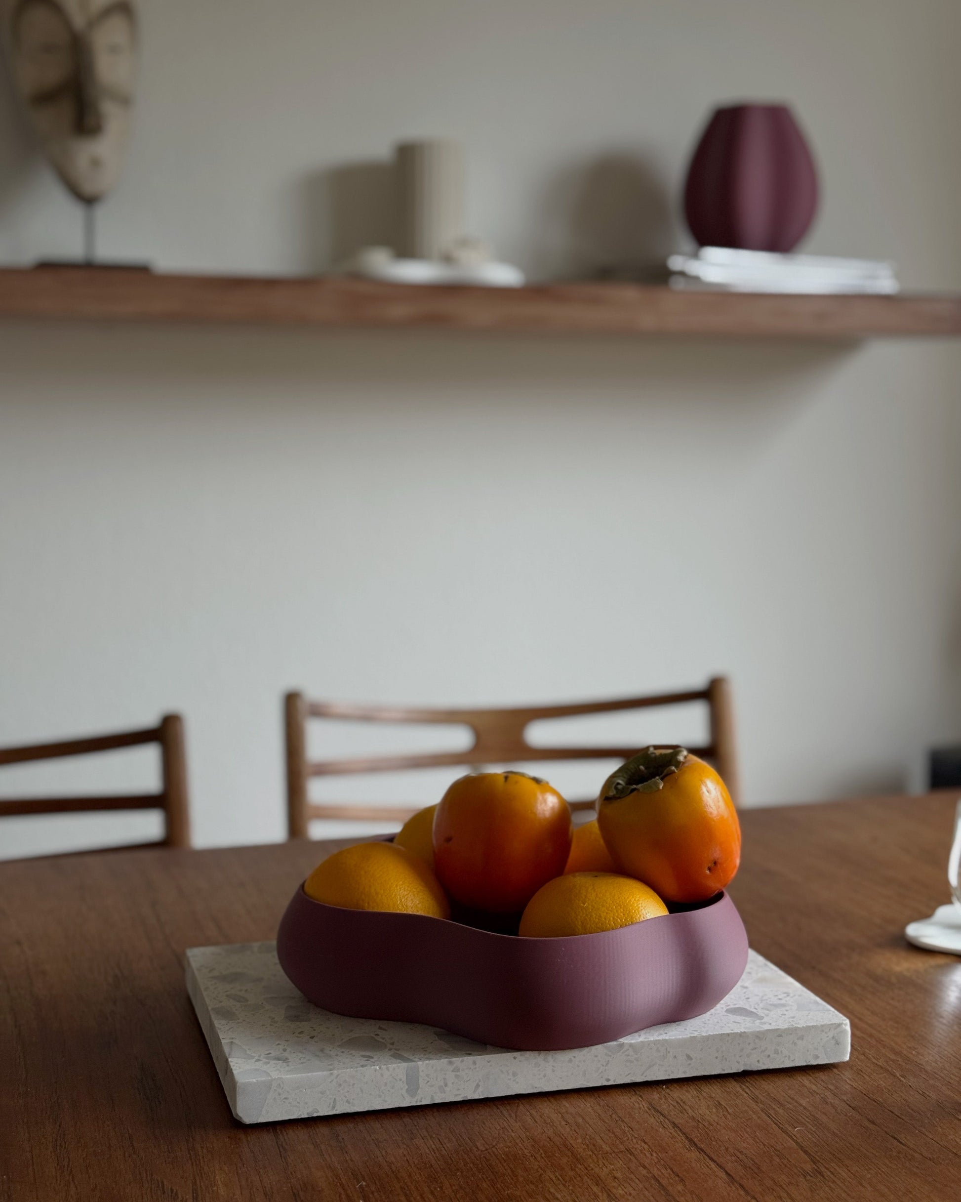 Bordeaux Snackschale, Obstschale in Bordeaux für den Herbst, 