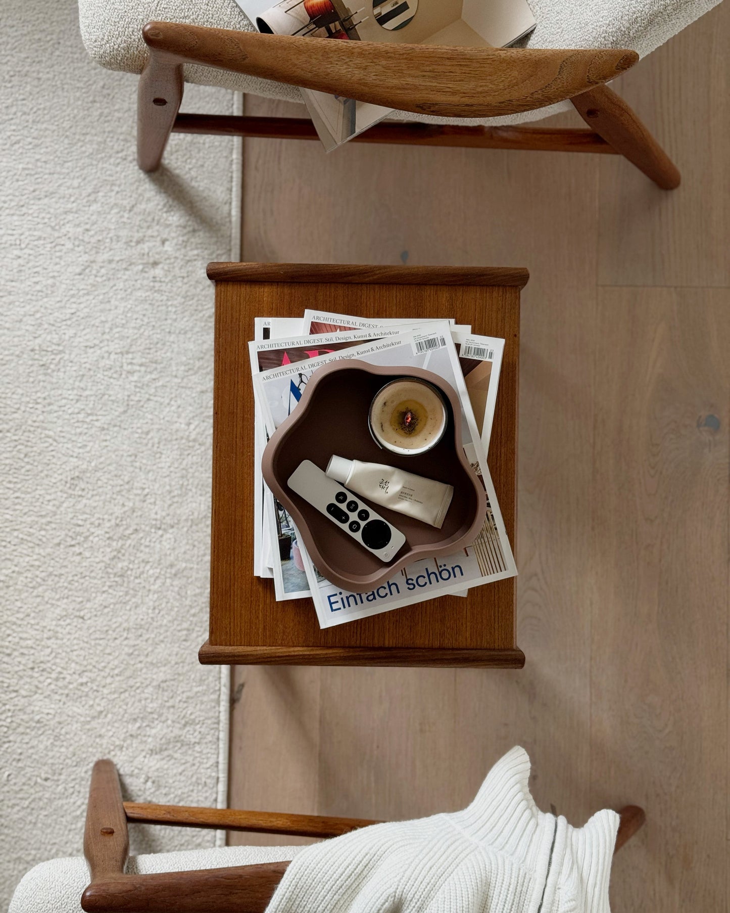 mocha Schale, Designer Schale in Mocha für Fernbedienung, Obstschale in Mocha