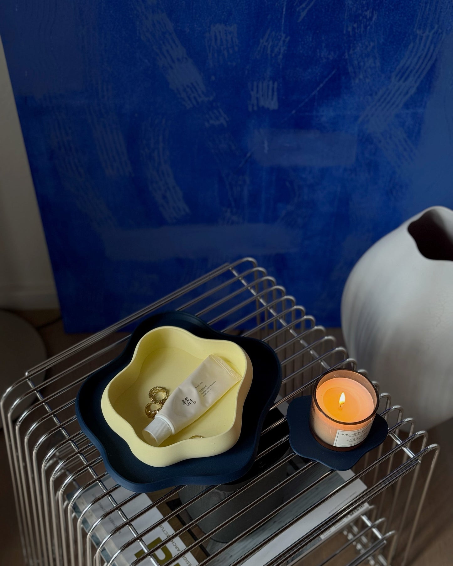 Butter Yellow Schale für Schmuck, Butter Yellow Schlüsselschale für den Flur