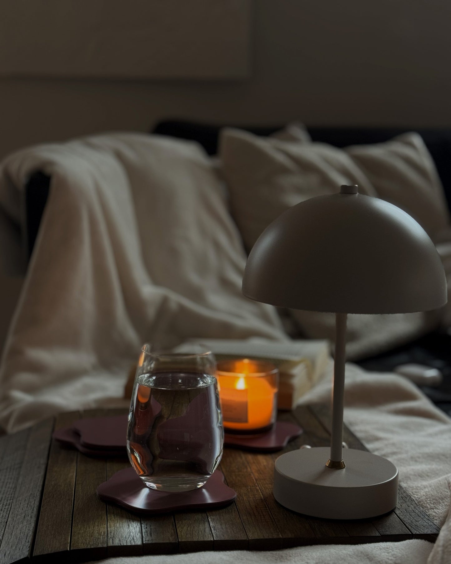 Untersetzer in Bordeaux, burgundy Untersetzer für Gläser oder Tassen