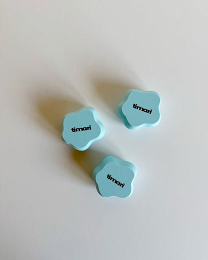 kleine Ablageschale in hellblau, 3 er set zu sehen un tiamri logo un braun zu sehen